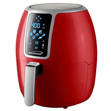 Brentwood Small 1400 Watt 4 Quart Electric Digital Air Fryer With Temperature Control In Red - 4 Quart - Red - 4 Quart 1 Brentwood Small 1400 Watt 4 Quart Electric Digital Air Fryer With Temperature Control In Red - 4 Quart - Red - 4 Quart