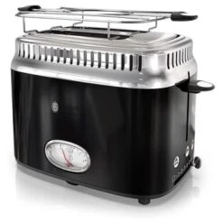 Russell Hobbs Old School 2 Slice Toaster In Black - Black