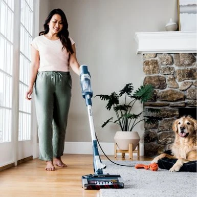 Shark - Stratos UltraLight Corded Stick Vacuum With DuoClean PowerFins HairPro, Self-Cleaning Brushroll, Odor Neutralizer - Navy 2 Shark - Stratos UltraLight Corded Stick Vacuum With DuoClean PowerFins HairPro, Self-Cleaning Brushroll, Odor Neutralizer - Navy - Image 2