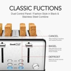 4-slice Stainless Steel Toaster - Red -Blender Spark Deals Store e6b0de24 028f 4d2f b721 b8cf033e231a