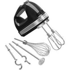 KitchenAid 9-Speed Hand Mixer With Turbo Beater II Accessories In Onyx Black