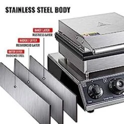 VEVOR Mini Dutch Pancake Maker, 1.7-Inch Diameter Mini Pancake Poffertjes Machine Electric Poffertjes For 25PCs Round Pancakes, 850W Commercial Pancake Maker, 50-300 Poffertjes Maker, Stainless Steel -Blender Spark Deals Store ecdbba7b 5d5f 4272 8ee1 dcdf5f5206df