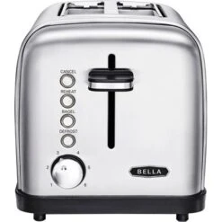 Bella - Classics 2-Slice Wide-Slot Toaster - Stainless Steel