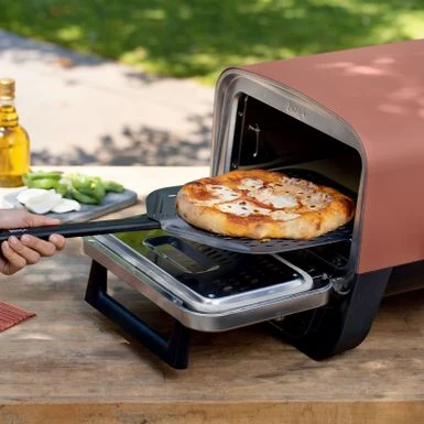 Ninja - Woodfire 8-in-1 Outdoor Oven, 700°F High Heat Roaster, Pizza Oven, BBQ Smoker With Woodfire Technology - Terracotta Red 9 Ninja - Woodfire 8-in-1 Outdoor Oven, 700°F High Heat Roaster, Pizza Oven, BBQ Smoker With Woodfire Technology - Terracotta Red - Image 9