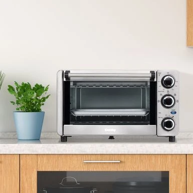 Danby 0.4 Cu Ft/12L 4 Slice Countertop Toaster Oven In Stainless Steel - Stainless Steel 2 Danby 0.4 Cu Ft/12L 4 Slice Countertop Toaster Oven In Stainless Steel - Stainless Steel - Image 2