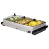 Elite Gourmet - 3 Tray Electric Buffet Server - Stainless Steel