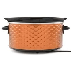 Brentwood Scallop Pattern 4.5 Quart Slow Cooker In Copper - Orange -Blender Spark Deals Store f385922b ddff 4072 bc68 6e45c56fef9d