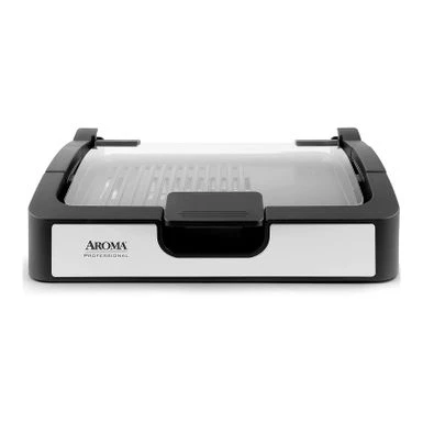 Aroma Housewares Smokeless Indoor Use Electric, 17x13 Inch, Black - Black 1 Aroma Housewares Smokeless Indoor Use Electric, 17x13 Inch, Black - Black