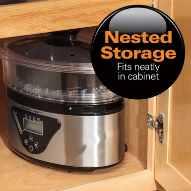 Hamilton Beach - 5.5qt Digital Food Steamer 4 Hamilton Beach - 5.5qt Digital Food Steamer - Image 4