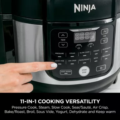 Ninja - Foodi 11-in-1 6.5-qt Pro Pressure Cooker + Air Fryer With Stainless Finish, FD302 - Stainless Steel 9 Ninja - Foodi 11-in-1 6.5-qt Pro Pressure Cooker + Air Fryer With Stainless Finish, FD302 - Stainless Steel - Image 9