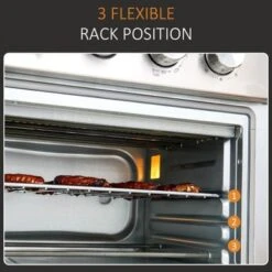 HOMCOM 7-in-1 21 Qt. Air Fryer Toaster Oven Combo For 4 Slices Of Bread Or 9" Pizza - Silver -Blender Spark Deals Store fe255397 56c8 4d85 a7f3 2a3964102da6