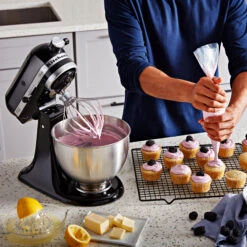 KitchenAid - Classic Series 4.5 Quart Tilt-Head Stand Mixer - K45SSOB - Onyx Black -Blender Spark Deals Store k45ssob lifestyle1