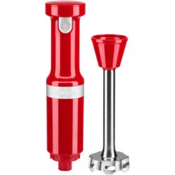 KitchenAid Cordless Variable-Speed Immersion Blender In Empire Red With Whisk And Blending Jar -Blender Spark Deals Store khbbv53er 4