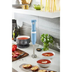 KitchenAid Cordless Variable-Speed Immersion Blender In Blue Velvet With Whisk And Blending Jar -Blender Spark Deals Store khbbv53vb 2