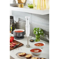 KitchenAid Cordless Variable-Speed Immersion Blender In White With Whisk And Blending Jar -Blender Spark Deals Store khbbv53wh 2