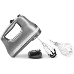 KitchenAid - 6 Speed Hand Mixer With Flex Edge Beaters - KHM6118 - Contour Silver -Blender Spark Deals Store khm6118cu 4