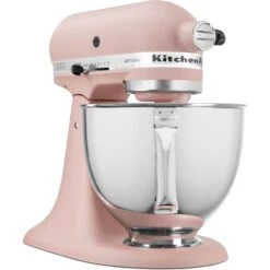 KitchenAid Artisan Series 325-Watt Tilt-Back Head Stand Mixer In Feather Pink -Blender Spark Deals Store ksm150psft 3