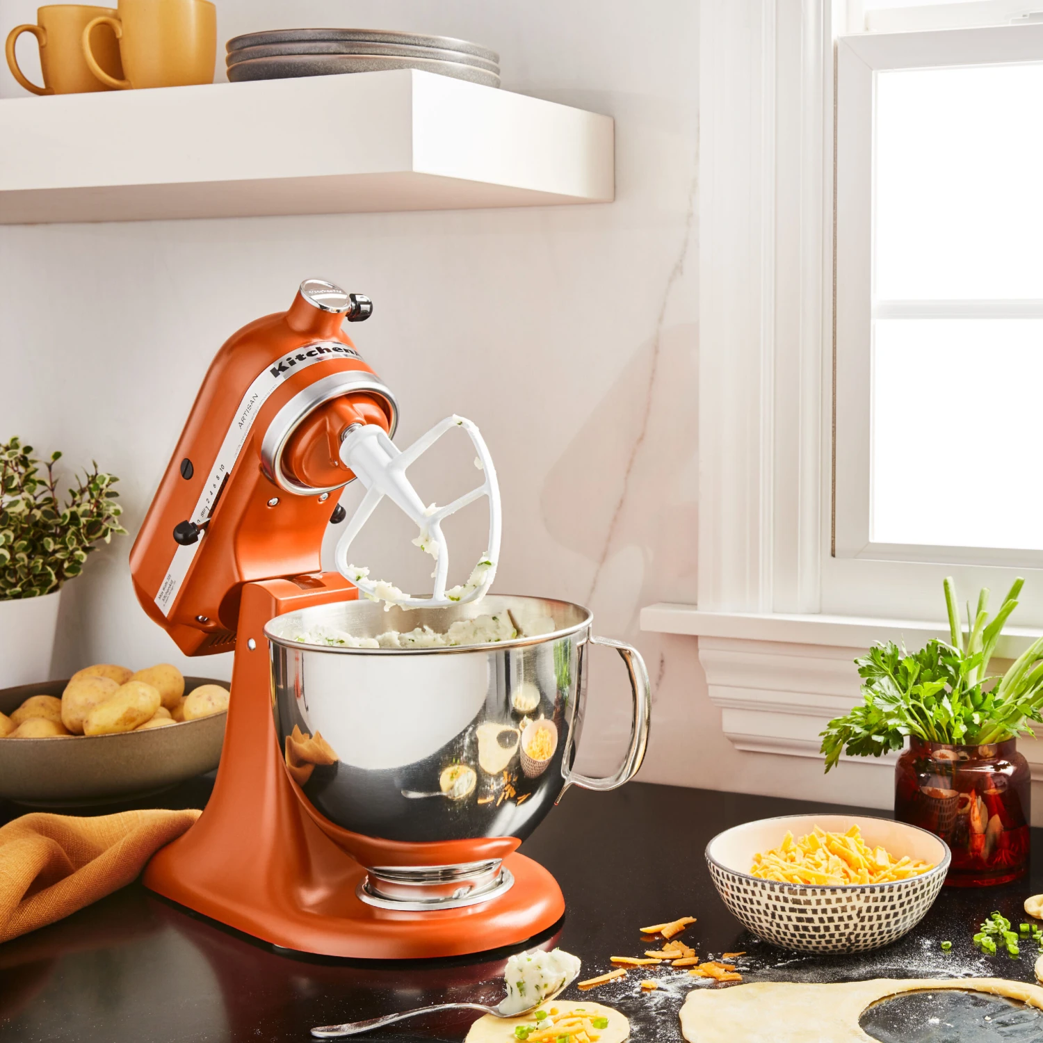 KitchenAid - Artisan Series 5 Quart Tilt-Head Stand Mixer - KSM150PSSC - Scorched Orange 8 KitchenAid - Artisan Series 5 Quart Tilt-Head Stand Mixer - KSM150PSSC - Scorched Orange - Image 8